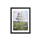 LIVE MORE WORRY LESS QUOTES ART