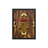 I'm Always Make The Best Decisions Affirmation Quotes Wall Art