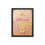 I'am The Creator of My Own Happy Life Affirmation Quotes Wall Art