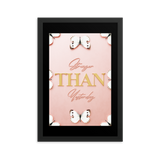 stronger than yesterday quotes wall art