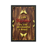 I'am confident In the Decisions I Make Affirmation Quotes Art