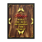 I'm Always Make The Best Decisions Affirmation Quotes Wall Art