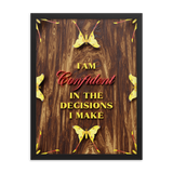 I'am confident In the Decisions I Make Affirmation Quotes Art