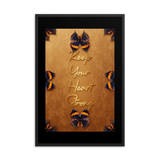 keep your heart strong quotes wall art