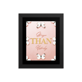 stronger than yesterday quotes wall art