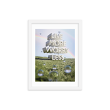 LIVE MORE WORRY LESS QUOTES ART