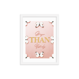 stronger than yesterday quotes wall art