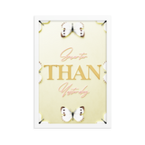 smarter than yesterday quotes wall art