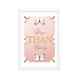 stronger than yesterday quotes wall art