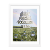 LIVE MORE WORRY LESS QUOTES ART