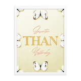 smarter than yesterday quotes wall art