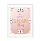 stronger than yesterday quotes wall art