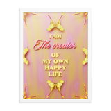 I'am The Creator of My Own Happy Life Affirmation Quotes Wall Art