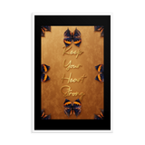 keep your heart strong quotes wall art