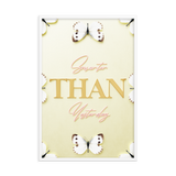 smarter than yesterday quotes wall art