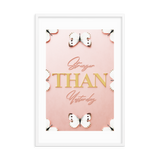 stronger than yesterday quotes wall art