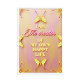 I'am The Creator of My Own Happy Life Affirmation Quotes Wall Art