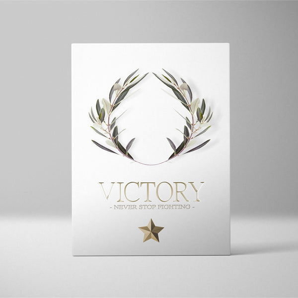 VICTORY LAUREL WREATH - DEEP WHITE