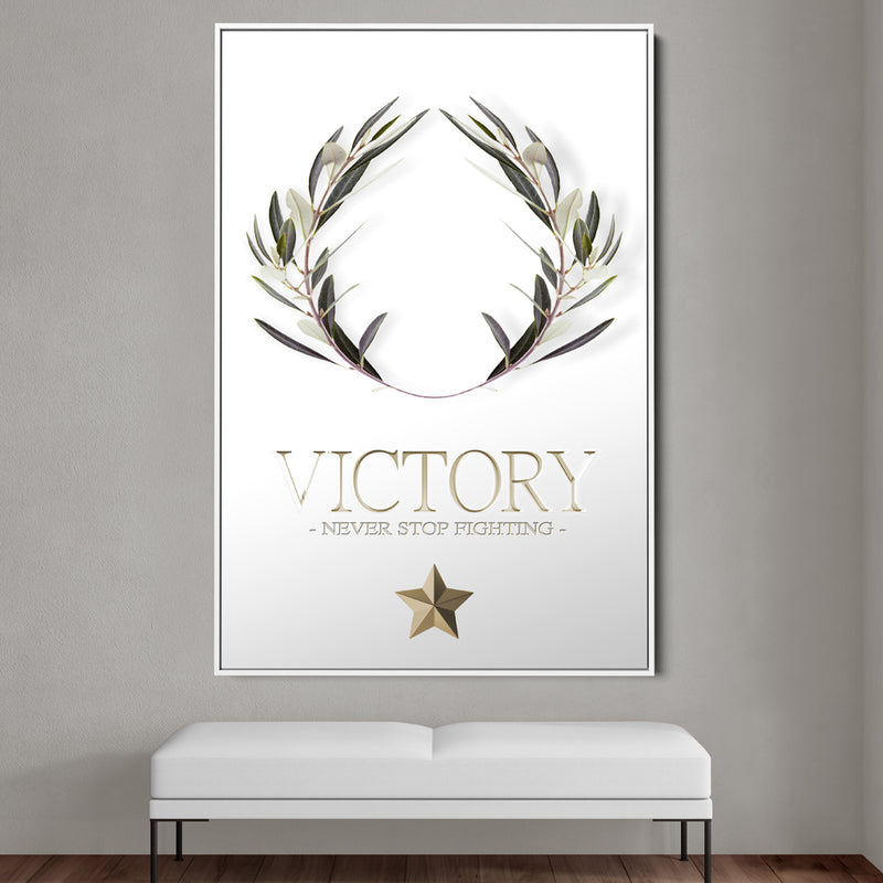 VICTORY LAUREL WREATH - DEEP WHITE