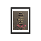 LOVE YOURSELF QUOTES HOME DECOR