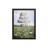 LIVE MORE WORRY LESS QUOTES ART