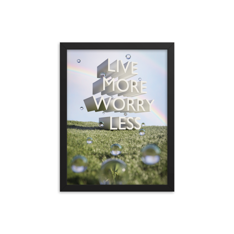 LIVE MORE WORRY LESS QUOTES ART