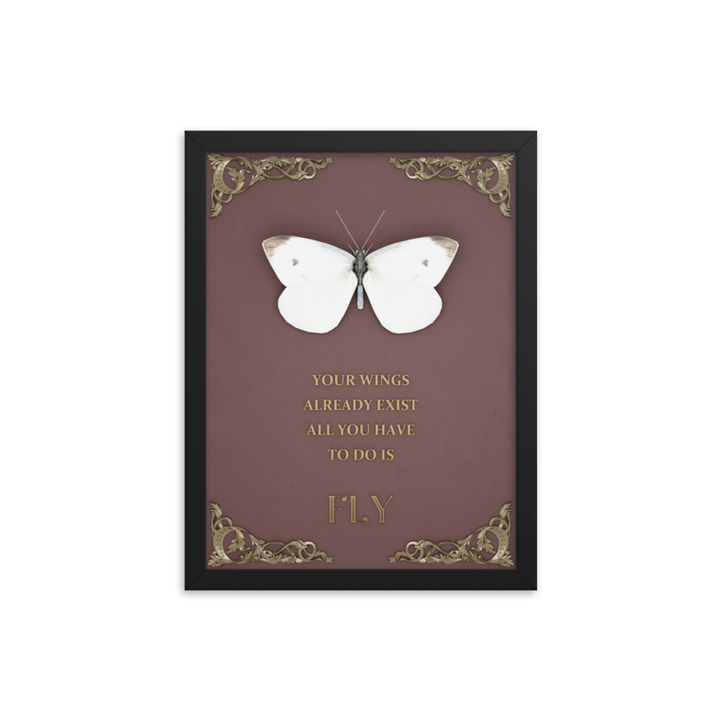 BUTTERFLY INSPIRATIONAL QUOTES WALL ART