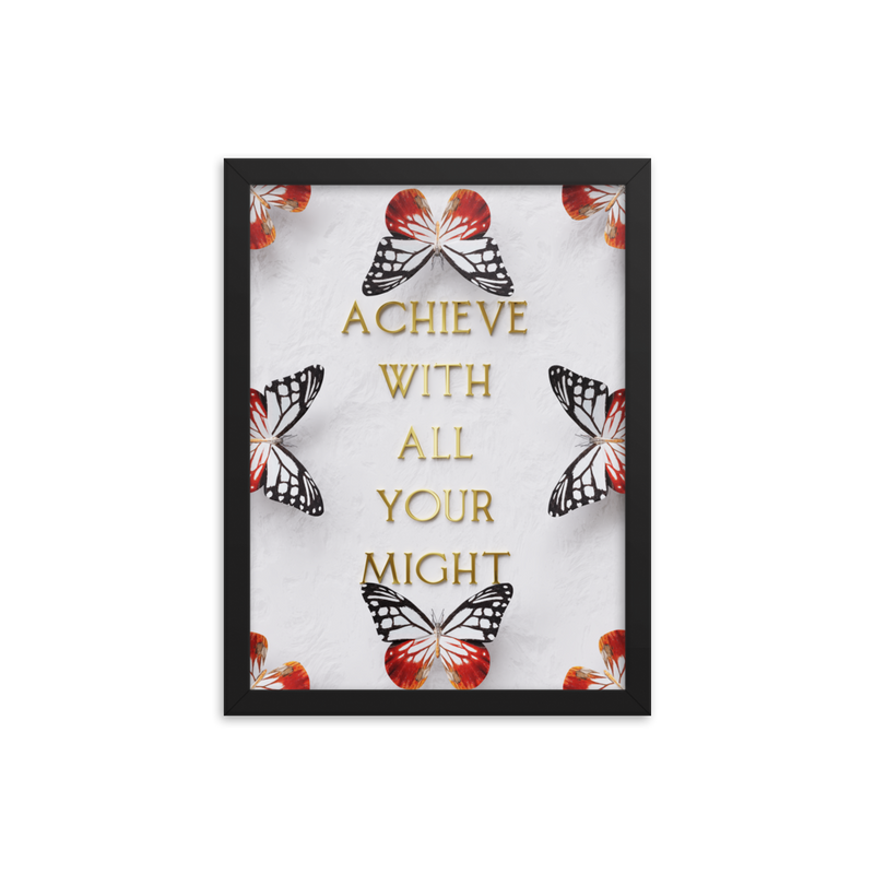 ACHIEVE WITH ALL YOUR MIGHT WALL ART