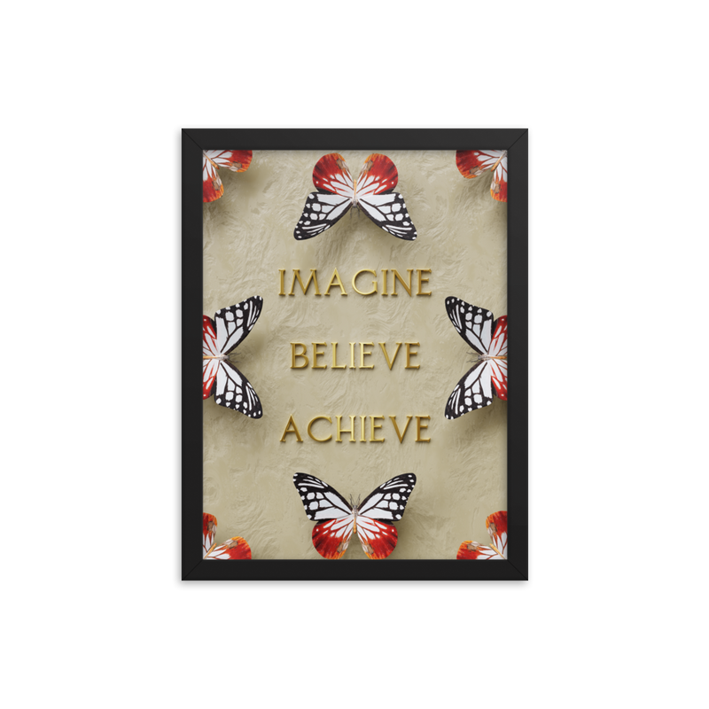 IMAGINE BELIEVE ACHIEVE WALL ART