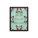 DECIDE COMMIT SUCCEED WALL ART