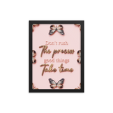 DON'T RUSH THE PROCESS GOOD THINGS TAKE TIME QUOTES WALL ART