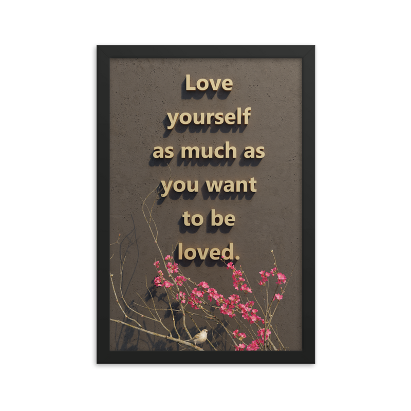 LOVE YOURSELF QUOTES HOME DECOR