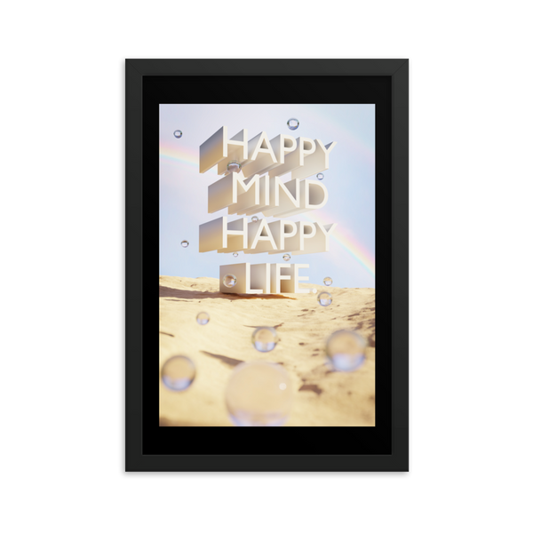 HAPPY MIND HAPPY LIFE WALL ART