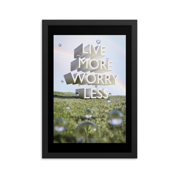 LIVE MORE WORRY LESS QUOTES ART