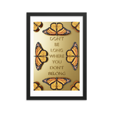 BUTTERFLY QUOTES WALL POSTER