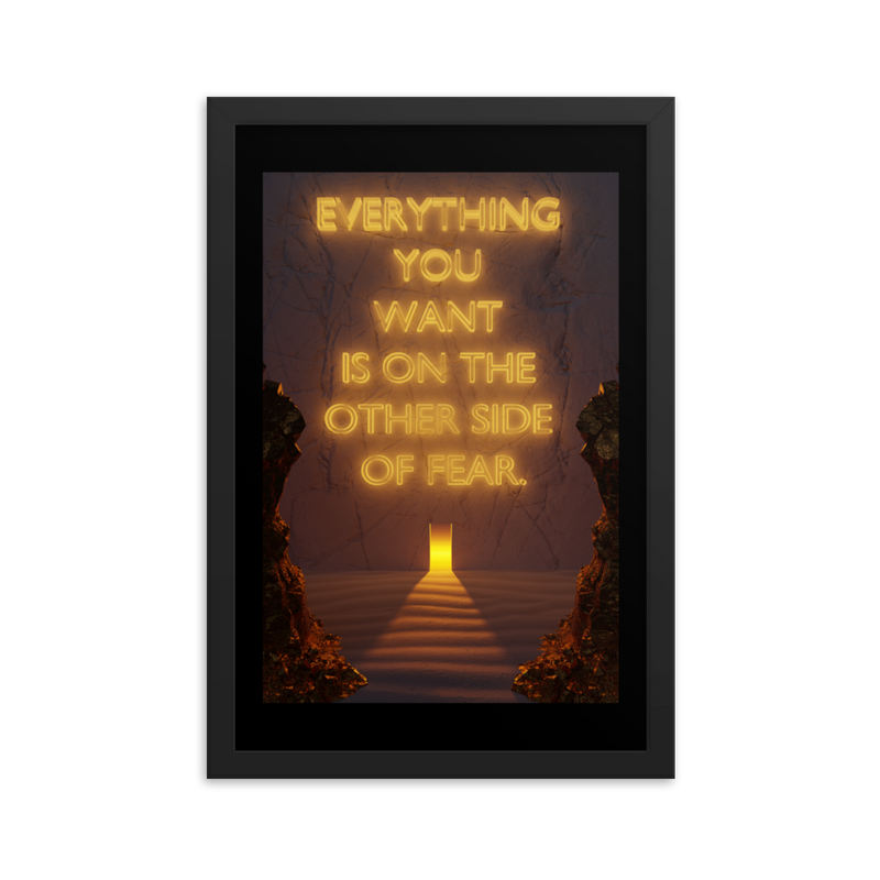 Fear Quote Wall Art Poster