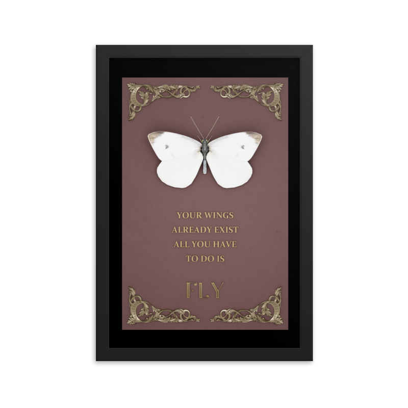 BUTTERFLY INSPIRATIONAL QUOTES WALL ART