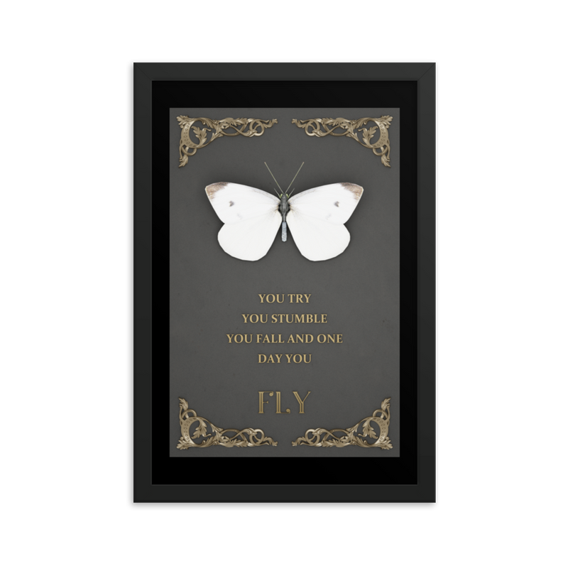 BUTTERFLY INSPIRATIONAL QUOTES WALL ART