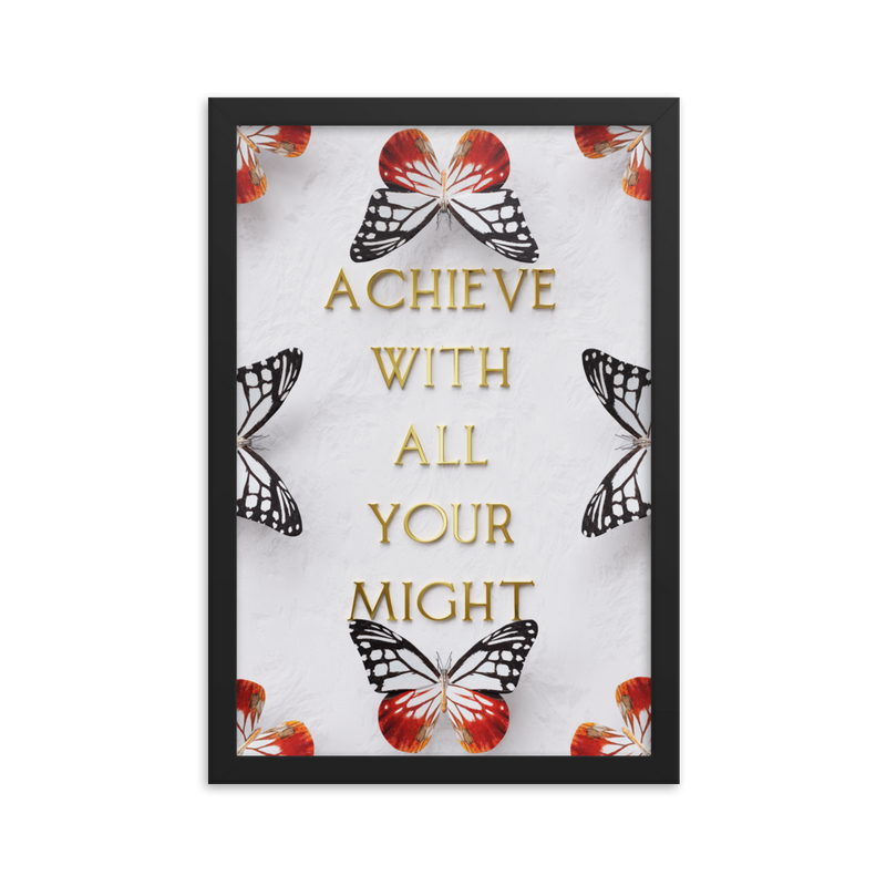 ACHIEVE WITH ALL YOUR MIGHT WALL ART