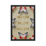 IMAGINE BELIEVE ACHIEVE WALL ART