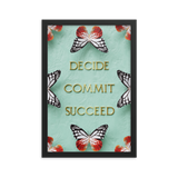 DECIDE COMMIT SUCCEED WALL ART