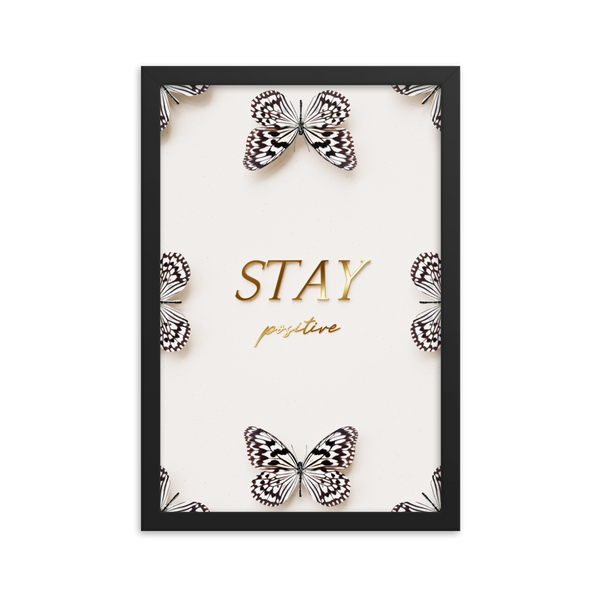 stay positive quote (white)