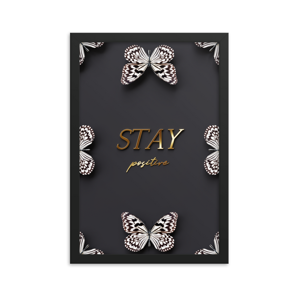 stay positive quote (black)