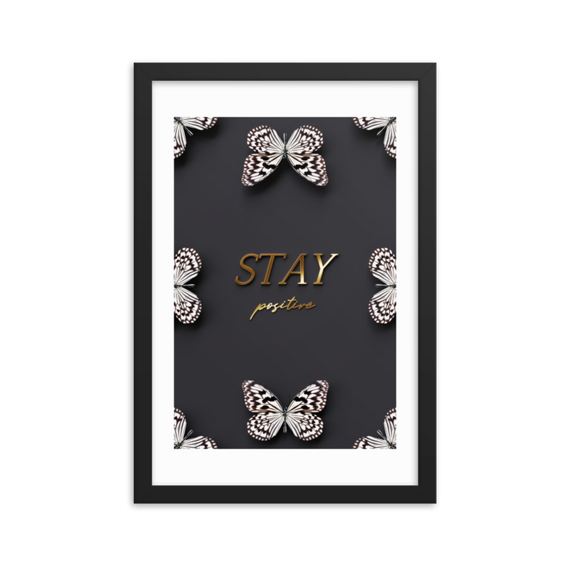 stay positive quote (black)