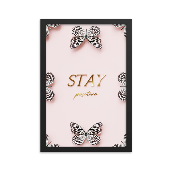 stay positive quote (pink)