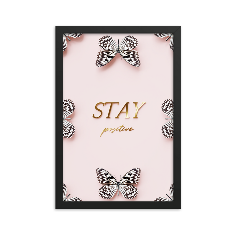 stay positive quote (pink)