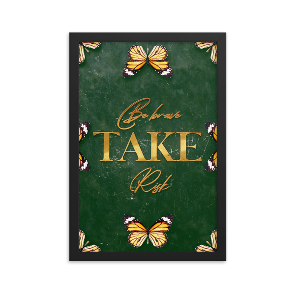 Be Brave Take Risk Quotes Wall Art