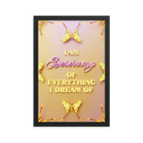 I'am Deserving of everything I dream of Affirmation Quotes Wall Art