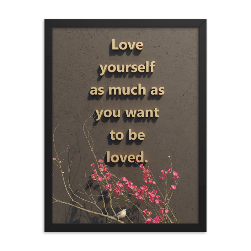 LOVE YOURSELF QUOTES HOME DECOR