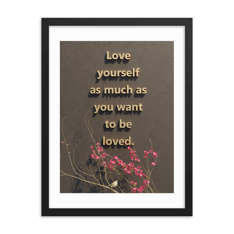 LOVE YOURSELF QUOTES HOME DECOR